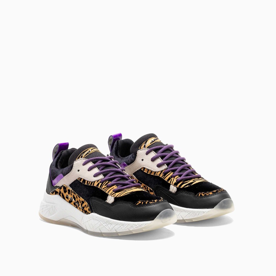 Donna Crime London | Tech Runner Nero-Animalier