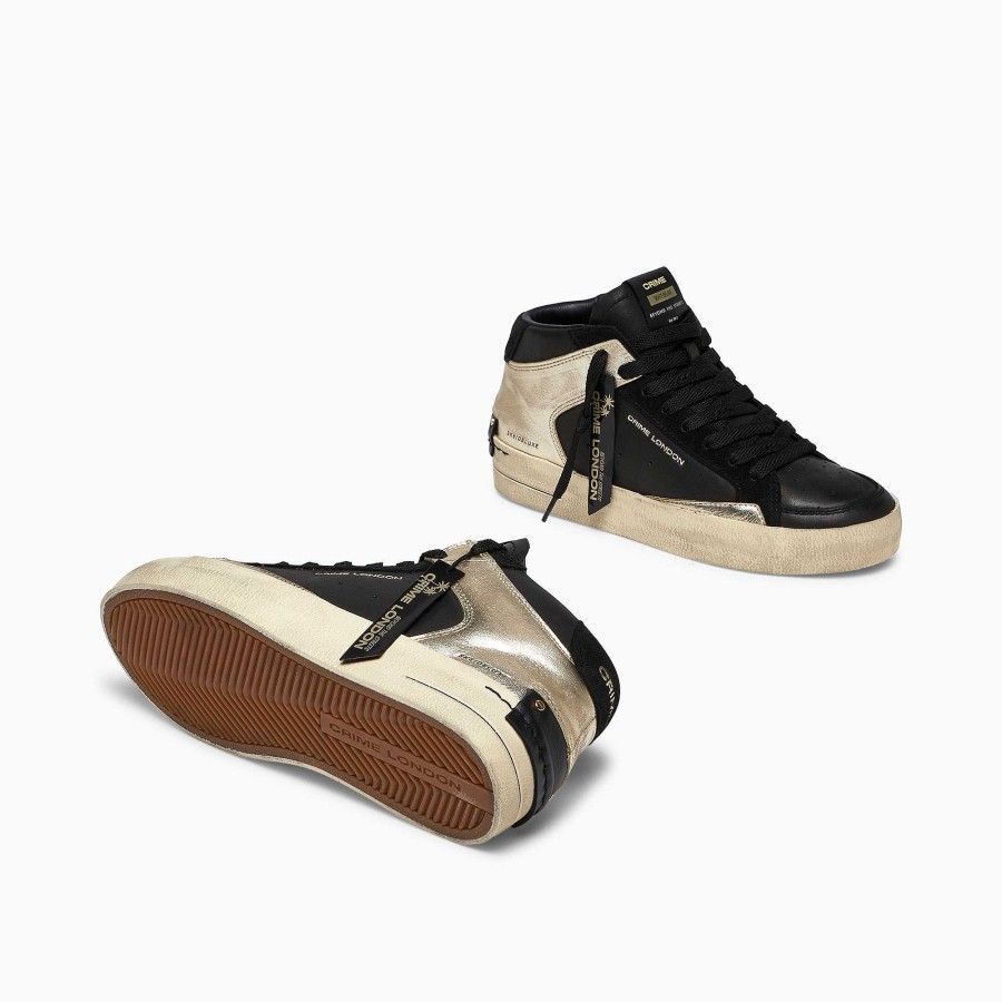 Donna Crime London | Sk8 Deluxe Mid Gold Febbre