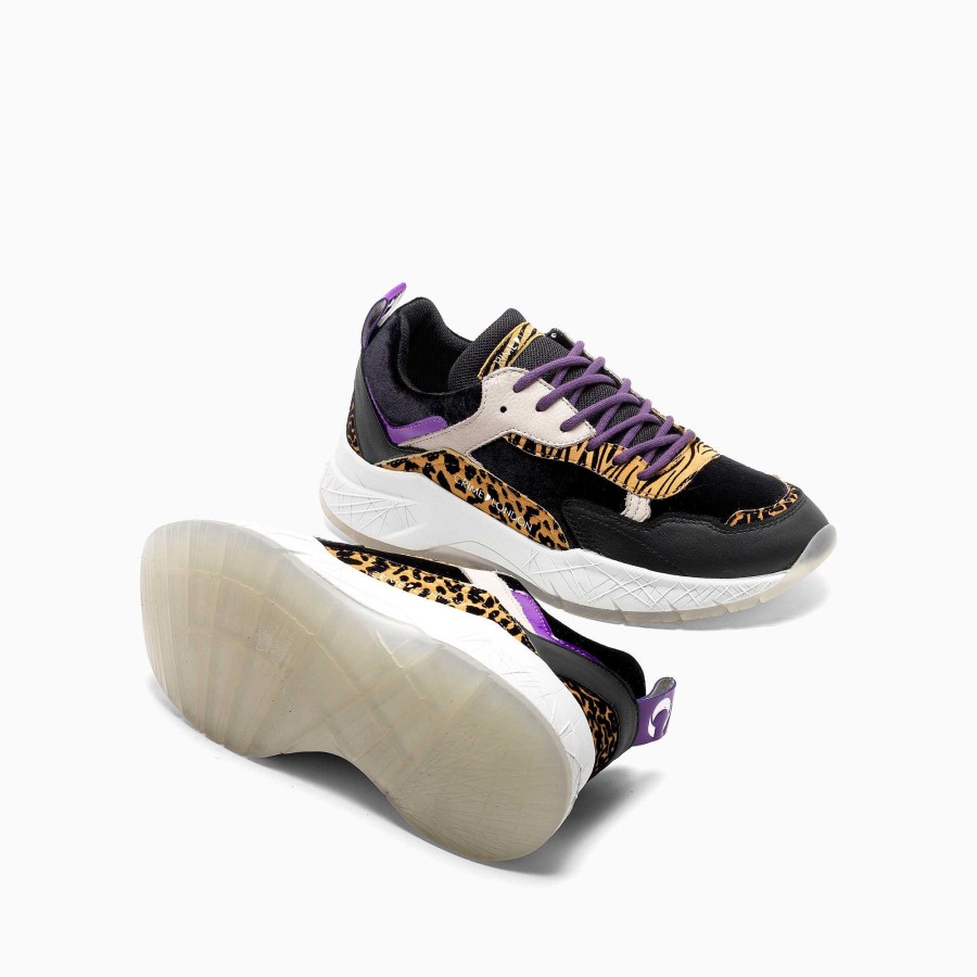 Donna Crime London | Tech Runner Nero-Animalier