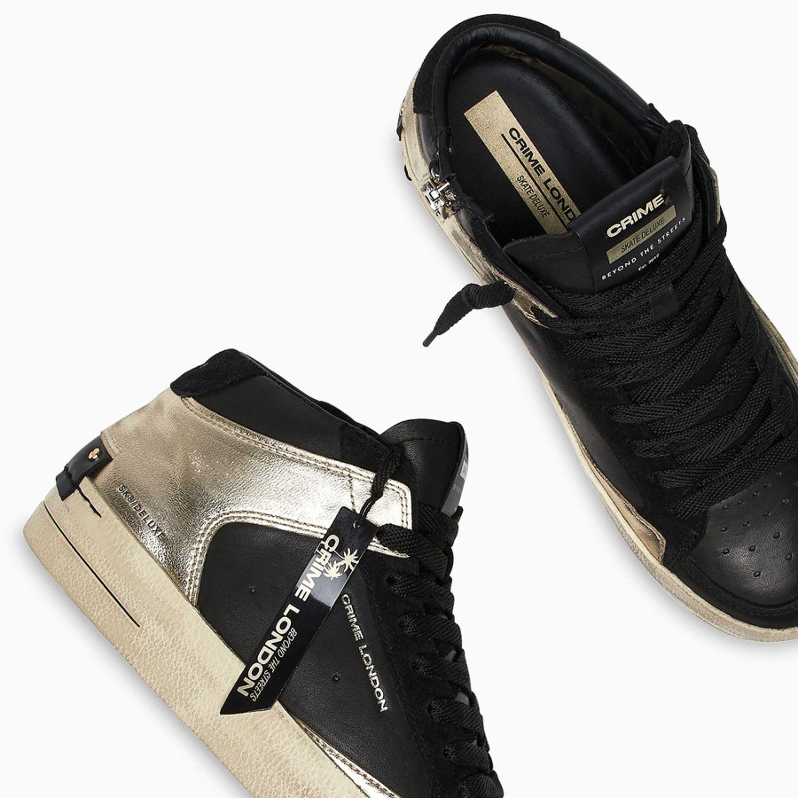 Donna Crime London | Sk8 Deluxe Mid Gold Febbre