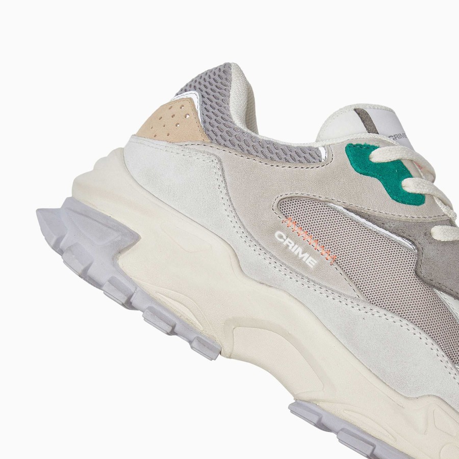 Uomo Crime London | Runner Sprint Twist Grigio-Verde